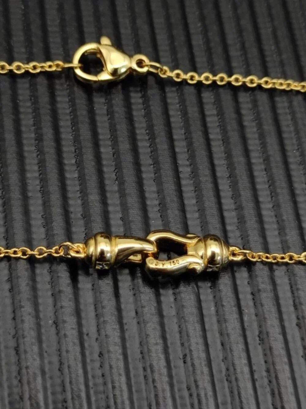 Women's David Yurman Gold Necklace with Sparkling Accents - Picture 4 of 4